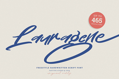 Lauragene | Freestyle Handwritten Script Branding InvitationFont blue branding brocure brushes hotel invitation lettering poster script signature web design website