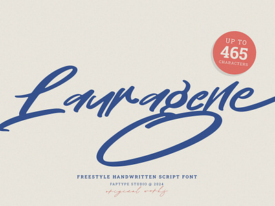 Lauragene | Freestyle Handwritten Script Branding InvitationFont blue branding brocure brushes hotel invitation lettering poster script signature web design website