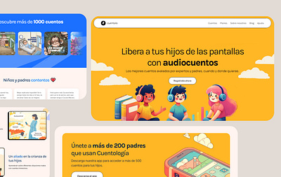 Kids Audiobooks Landing Page Design figma figmadesign illustration ui ux web webdesign