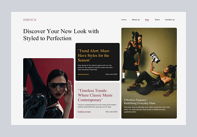 Blog page for a fashion brand blog blog page design fashion ui ui design uidesign uiux ux web page website