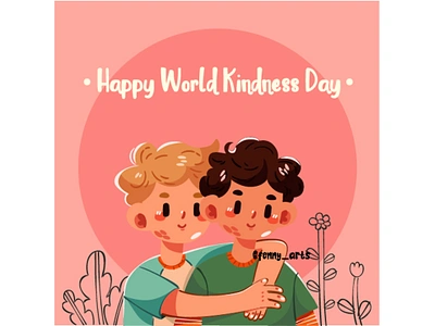 Hand Drawn World Kindness Day campaign care caring celebration cheerful compassion day elements friend good happy heart humanity joyful kind kindness love positive smiling symbol