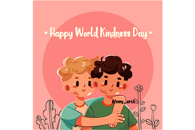 Hand Drawn World Kindness Day campaign care caring celebration cheerful compassion day elements friend good happy heart humanity joyful kind kindness love positive smiling symbol