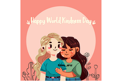 Illustration for World Kindness Day campaign caring celebration cheerful compassion day elements event friend good happy heart humanity joyful kind kindness love positive smiling symbol