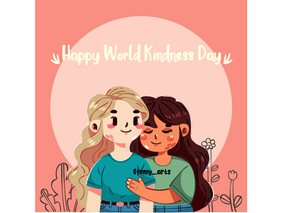 Illustration for World Kindness Day campaign caring celebration cheerful compassion day elements event friend good happy heart humanity joyful kind kindness love positive smiling symbol