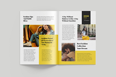 Magazine Inner pages Layout company branding design fashion magazine