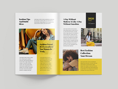 Magazine Inner pages Layout company branding design fashion magazine