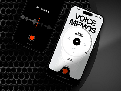 Voice Memos - Mobile App Concept ai ai chat ai design app app design audio chat chatbot gpt ios listen mobile mobile app play productivity ui ui design ux voice voice memos