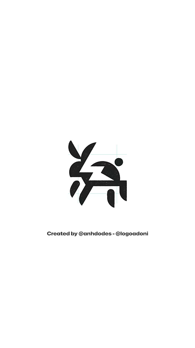 Energy Lightning bunny ready-made logo for sale 3d anhdodes animation branding design graphic design illustration logo logo design logo designer logodesign minimalist logo minimalist logo design motion graphics ui