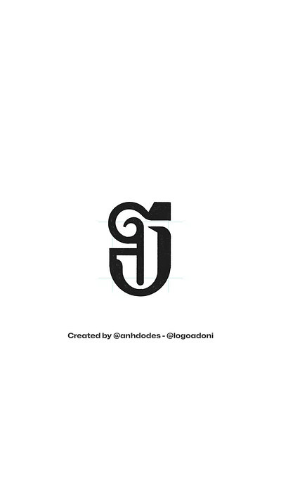 GJ JG monogram typography ready-made logo for sale 3d anhdodes animation branding design graphic design illustration logo logo design logo designer logodesign minimalist logo minimalist logo design motion graphics ui