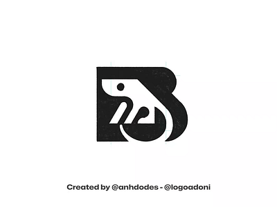 modern letter B lizard reptile ready-made logo for sale 3d anhdodes animation branding design graphic design illustration logo logo design logo designer logodesign minimalist logo minimalist logo design motion graphics ui