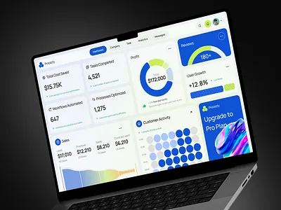 Procezly - Business Process Management Dashboard analytics b2b business business process management chart clean components dashboard design management saas startup task ui ui ux design ux website workflow