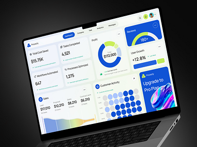 Procezly - Business Process Management Dashboard analytics b2b business business process management chart clean components dashboard design management saas startup task ui ui ux design ux website workflow