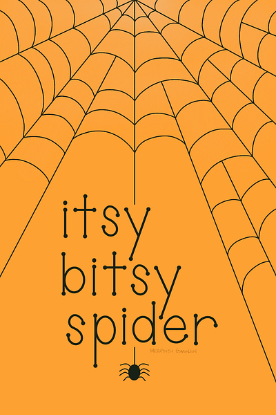 Peachtober 2024 Day 31: Spider peachtober typography