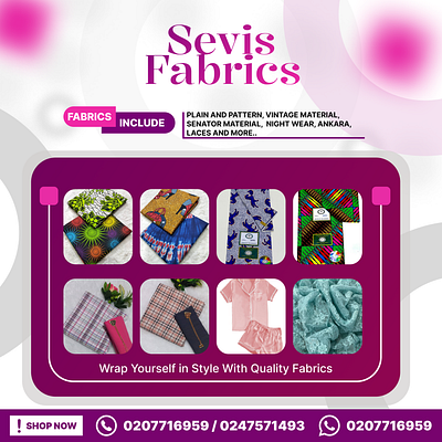 Sevis fabrics design figma graphic design product design ui