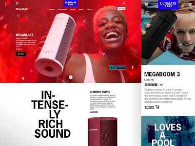 Ultimate Ears site redesign branding graphic design portable speaker product design ui ultimate ears ux visual design web design