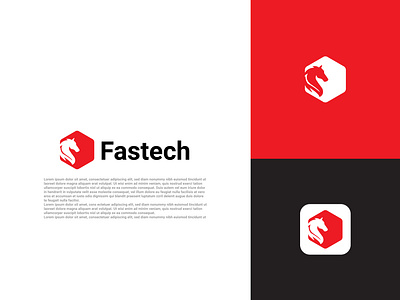 Fastech modern logo design| technology| innovation business logo creative design hexagon horse head icon design innovation logo logo design logo designer logo idea logo maker logofolio minimal modern polygon tech logo technology unique unique logo