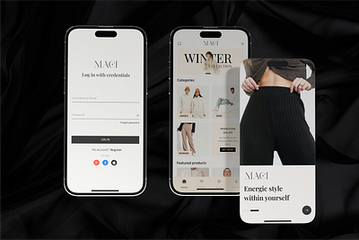 MACI - Minimalist Fashion Shopping App branding ui ux