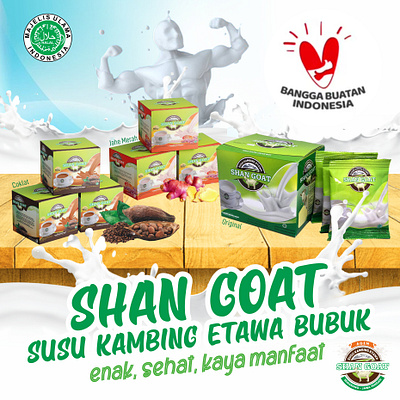 SHAN GOAT MILK DISPLAY BANNER branding graphic design logo ui