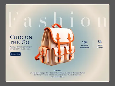 Chic Backpack Design for the Modern Traveler : branding fashion graphic design poster design ui