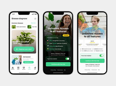 Gardener App graphic design ui userexperience ux