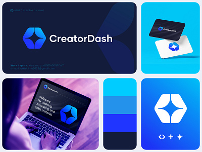 CreatorDash-logo design brand identity branding coding flash graphic design identity logo logo design logos mark minimalist modern logo saas simple logo software symbol tech logo tech startup visual identity web3