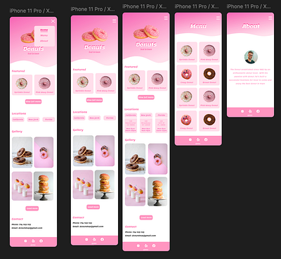 Donuts Shop Mobile Figma Mockup ui