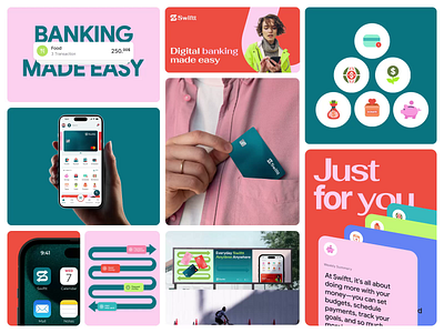 Digital Banking Brand Design I Fintech App UI/UX 3d animation app design inspiration bankingapp brand design branding brandingagency digital banking fintech branding fintechdesign modernbanking motion graphics ui