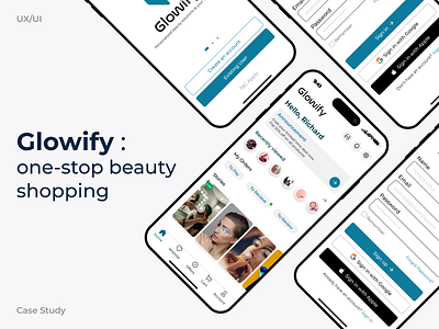 Glowify - One stop beauty shopping design figma landing page ui ui design ui ux web design