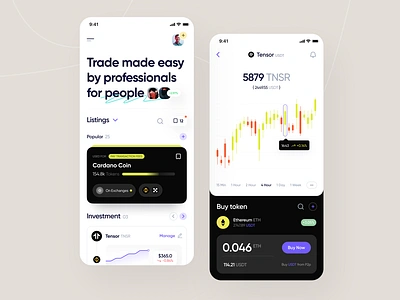 Crypto Trading App binance blockchain coinbase crypto crypto swap crypto swap design cryptocurrency cryptocurrency design app exchange finance fintech ico mobile app mobile finance payment system startup swap trading platform ui ux wallet app design