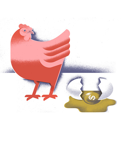 Universal Basic Income... chicken chicken and the egg editorial illustration egg illustration ubi universal basic income