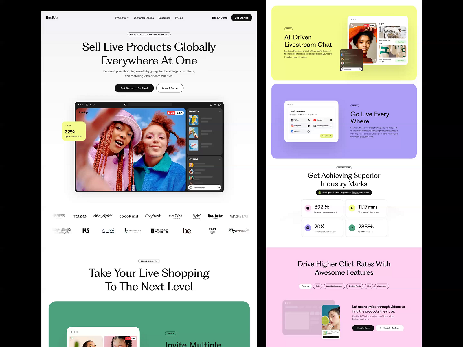 shopify product landing page