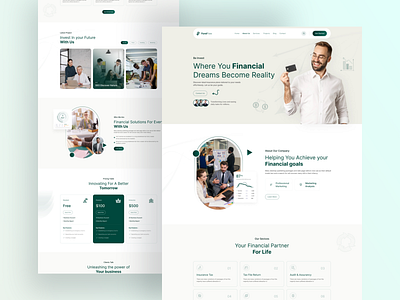 FundFlow - Financial & Business Figma Template Design branding business financial financial services financial ui fundflow hero banner landing page services ui