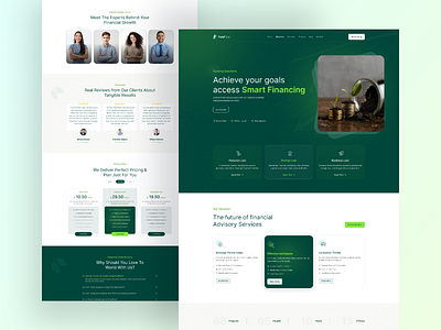 FundFlow - Financial & Business Figma Template Design business financial financial financial design financial services financial tempalet financial ui hero section home page home section landing page design landing page template ui design ui tamplate ui ux