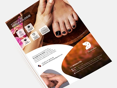 Reflexology Flyers a4 flyers brand branding color schemes european format fire arrow fire arrow feather freelance graphic design icons designer illustrator ai photoshop psd print designer print format mode rgb cmjn profesionnal acitivty reflexology feet hand senior designer typo typography ui style guide ui ux designer visual identity