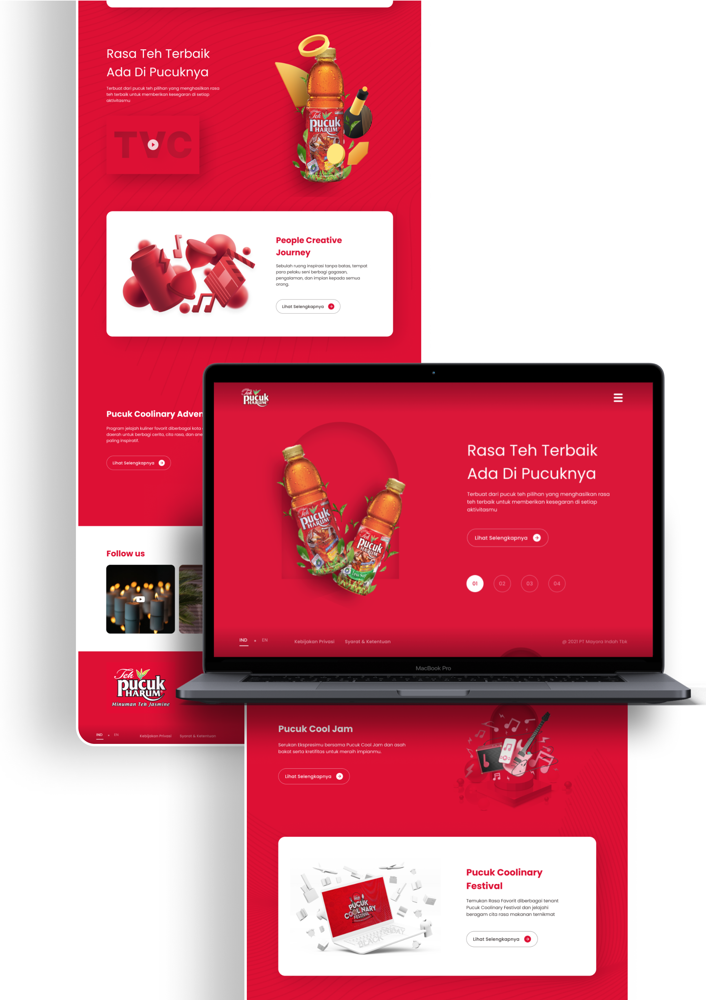 Landing Page Concept for Teh Pucuk Harum 3d concept concept art graphic design landing page product design ui design ui designer uiux ux design ux designer visual design website