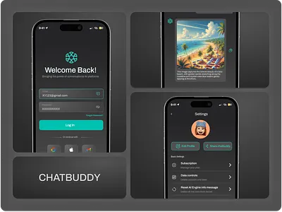 AI CHATBOT MOBILE APP design dribble figma trends ui ux