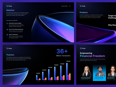 Pitch Deck Presentation - Finsa crypto fundraising investor deck keynote presentation pitch deck pitch deck design pitch decks presentation design startups