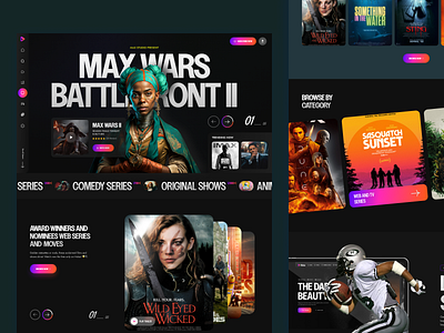 OTT Platform and Video Streaming Website digital digitalstreamingdesign landing landingpagedesign movie ottlandingpage ottplatformdesign ottplatformui uiexploration uxdesign uxforstreaming videostreamingapp videostreamingui website