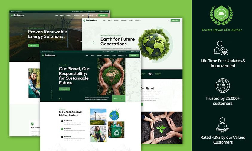 Ecohorbor Your Ultimate Ecology Environment Wordpress Theme By