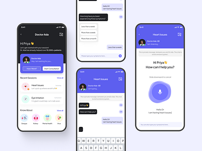 AI doctor app ai ai app app app design chat design doctor doctor ai doctor app ui ui design ux voice