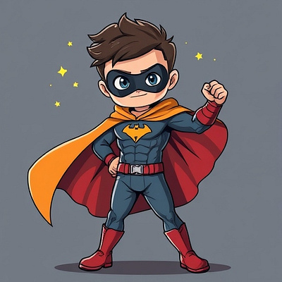 Superhero Boy Cartoon adobe illustrator adobe photoshop cartoon character concept illustration illustrator