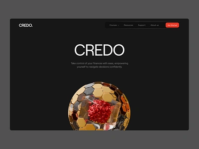 Credo – A Dynamic Landing Page for Financial Education clean colors design education interaction landing page ui ux web