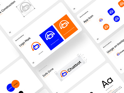 Brand Guideline Template abstract logo ai logo app icon brand guidelines template brand identity branding chat logo chatbot brand gui chatting ai logo communicate logo logo presentation template minimalist logo modern logo talk logo tech logo technology logo