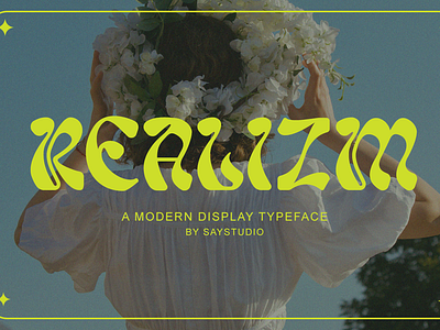 Realizm - Modern Sans Font branding canva canva font display display font fashion fashion font font modern modern font psychedelia psychedelia font psychedelic psychedelic font sans sans font sans serif typeface unique unique font