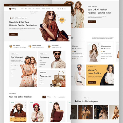 Fashion E-Com Web UI branding chicstyle clothingweb elegantstyles fashiondesign fashionforher fashionista fashiontrends fashionwebsite graphic design shopthelook styleinspiration sustainablefashion trendylooks ui wardrobeessentials website womenclothingwebui womenempowerment womensfashion