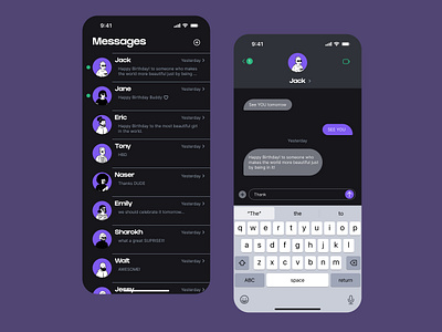 Daily UI #013 Direct Message app app design daily ui dailyui design direct message direct message design mobile mobile app design ui ui design uiux uiux design ux ux design