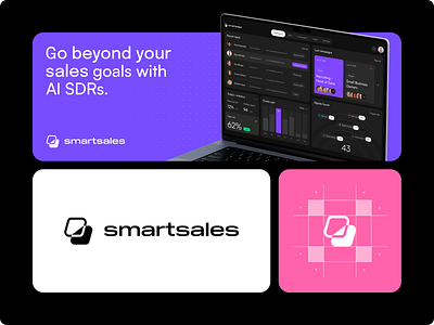 Smartsales – AI-Driven Email Automation for Effective Communicat ai brand identity brand visual branding design graphic design logo saas