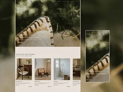 UX UI Interior design branding interface responsive ui ux