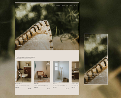 UX UI Interior design branding interface responsive ui ux