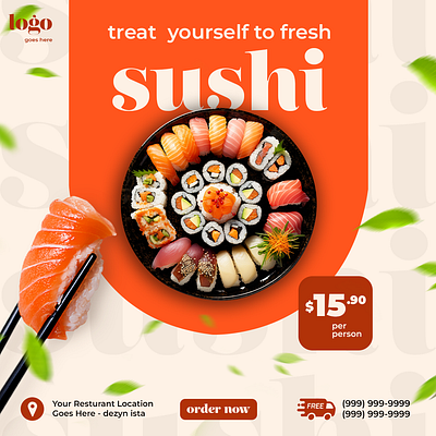 Savor the Freshness of Sushi – Limited Time Offer! adobe adobe photoshop designer food design graphic design graphic designer photoshop design photoshop design ideas post design social media design social media design ideas social media post design